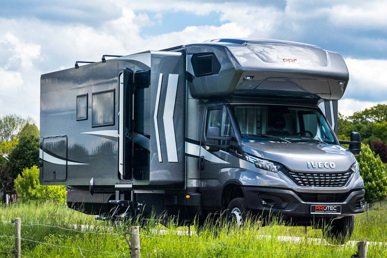 Home Englisch PROTEC Wohnmobile mit beidseitigen Slide Outs uber die komplette Aufbaulange